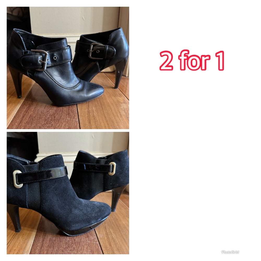 2 pairs of booties for the price of 1! Nine West & Bandalino size 7.5